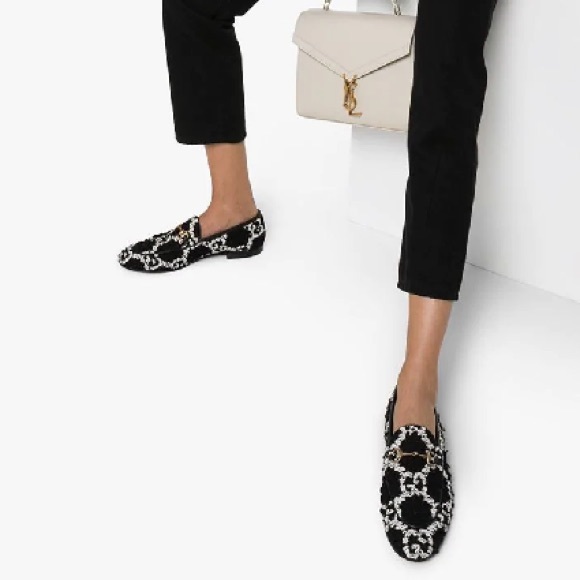 BLOGGERS FAV GUCCI GG TWEED LOAFER FLATS 36 6 - Picture 2 of 16